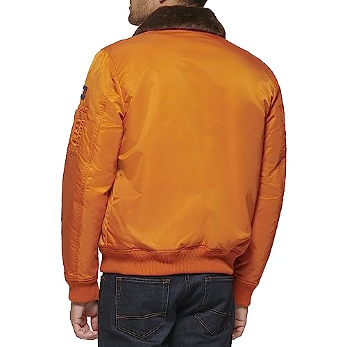 Tommy Hilfiger Men's Laydown Officer Jacket With Attached Pile Collar4