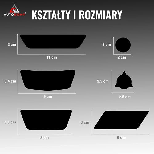 Autodomy Naklejki Odbijające na Kask Motocyklowy Zestaw 9 Sztuk | Winylowe Naklejki na Kaski Motocyklowe | Odporne na Deszcz i Słońce Naklejki o Wyścigowym Designie (Biało-Srebrne)