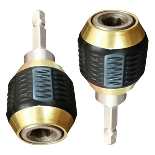 GANAZONO Adaptadores Hexagonales para Taladro de 1/4 Juego de 2 Piezas Conector de Cambio Rápido y Vástago de 60 MM para Uso en Herramientas Eléctricas y Atornillado