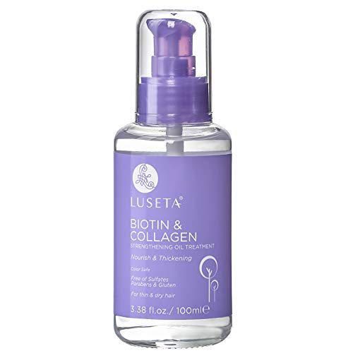 biotin hair growth serum bottle close-up