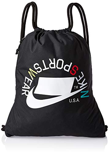 Nike Ba5431 Bolsa de Cuerdas para el Gimnasio  20 cm  Black White