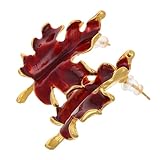 TOVINANNA Pendientes de Hoja de Arce para Mujer Acabado Brillante, Aleación de Zinc, Estilo Versátil y Elegante para Ocasiones Casuales en Otoño