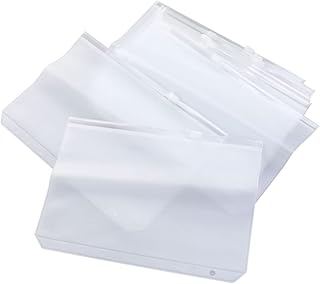 HONMEET 10 Peças A5 Pastas De Plástico Com Zíper Pastas De Papel Bolsa Com Zíper De Plástico Pasta De Arquivo Pasta Organizadora Pastas De Arquivo De Escritório Bolsa Com Zíper A5