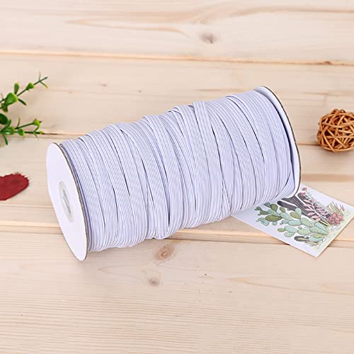White Braided Elastic Band For Sewing, 200 Yards 1/4 Inch Elastic Cord/Elastic Rope - Heavy Stretch Knit Braided Elastic Band For Sewing Crafts Diy Jewelry Making Bedspread Cuff #TOP3