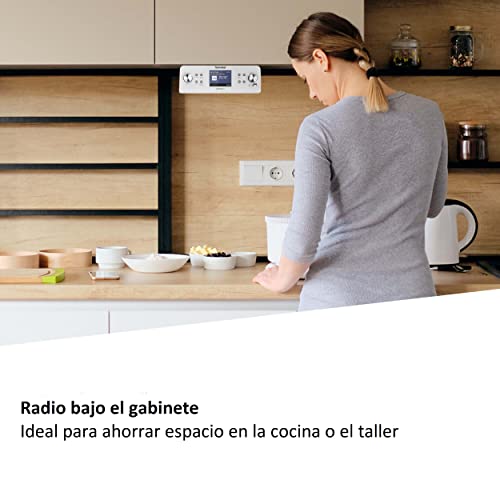 TechniSat DIGITRADIO 21 - DAB+ onderbouw-keukenradio (DAB+, FM, 2,8 inch kleurendisplay, favoriete geheugen, wekker, hoofdtelefoonaansluiting) wit - Image 3