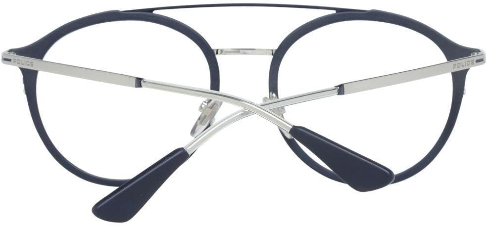 Top-down view of POLICE Mark 1 VPL-688 eyewear frames, showing the temples and hinges.