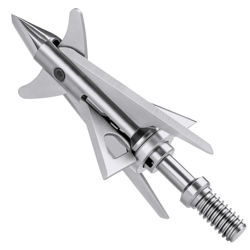 AOULGKA 4-Blade Hunting Broadhead 4 Pack 100/125 Grain