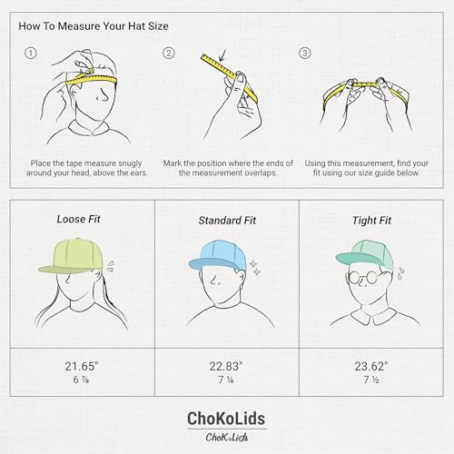 Image of CHOK.LIDS Classic Snapback Flat Bill Hat Blank Adjustable Baseball Cap | Structured high crown, flat visor, blank front for customization, adjustable snap closure, trendy everyday style