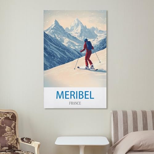 Affiche Méribel d'art rétro HXHNFERR impression de qualité - 7