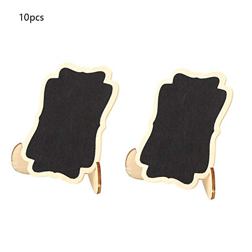 Artesanato de madeira pequena lousa exibição lousa, 10 pcs mini lousas lousa quadro de mensagens art