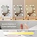 HIEEY Hollywood Vanity Mirror with Lights, Makeup 9 Dimmable Bulbs Three Color Lighting Modes, and 5X Magnification Mirror, Smart Touch Control, 360°Rotation (White)