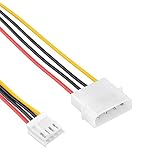 kybate 4-pin Molex Male (LP4) to 4-pin Floppy FDD Female (SP4) Power Adapter Cable