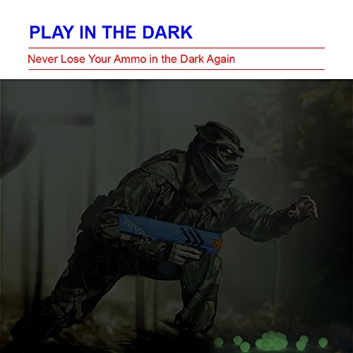 Headshot Ammo Foam Balls For Toy Gun - 110 Rounds Refill Pack Of Bullets Compatible With Nerf Rival Guns – Glow In The Dark #TOP1