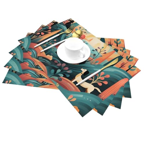 Set de table teckel lavable pour éliminer les taches de cuisine
