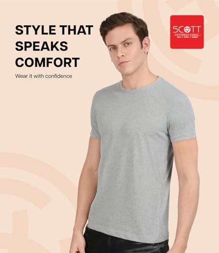 Image of Scott International Men's Regular Fit T-Shirt | Men's T-Shirt | Tees for Man | Tshirt for Men Stylish | Round Neck Tshirt for Man