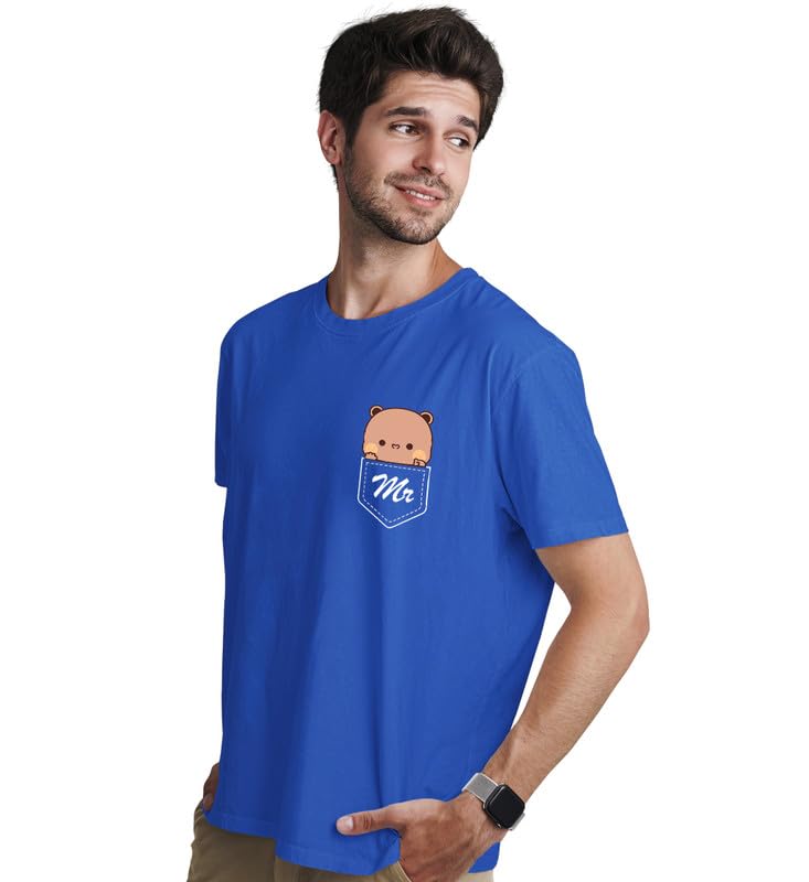 Image of INDISSH Couple Love Printed 100% Cotton Tshirt for Men and Women - CP-MRMRS