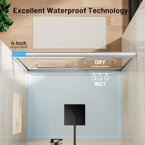 Image of Findepot 44-48 inch W x 70 inch H Sliding Shower Door, 6 Anti-Collision Buffers