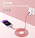 IDISON Carplay USB C to USB C Charging Cable 60W(3A), Fast Charging Type-C Charger Cable Braided for iPhone 16/15 Pro Max Plus/TypeC Devices, Switch, Pad and More(3FT 3Pack)