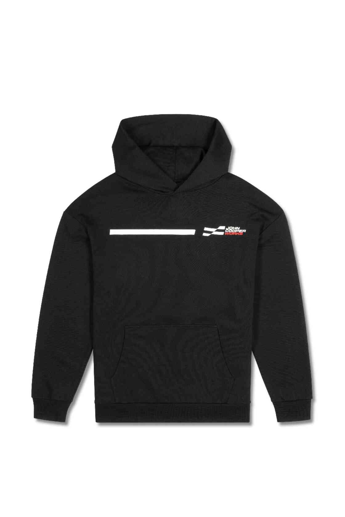 Mini Men's Black Genuine Jcw Logo Hoodie Cotton Top Hooded Sweatshirt Loose Fit, S