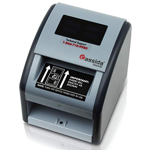 Cassida Omni-Id 2-In-1 Currency Counterfeit Detector With Uv Identification Verification Lights – Bill Checker With Infrared, Magnetic And Ultraviolet Sensors - Easy To Read Pass/Fail Display #TOP7