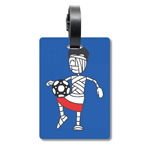 Étiquette sac de bagages football pour voyager l'esprit tranquille en vacances