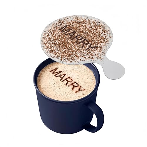 Personalisierte Name Kaffee Schablone-Benutzerdefinierte Kaffee Staubwedel Schablonen für Latte,Cappuccino,Tee,Barista verwenden.Kaffee-Liebhaber Geschenk,Benutzerdefinierte Schablone,PVC,10PC