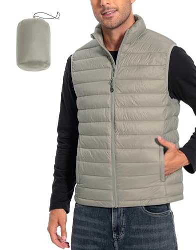 Gilet de mi-saison homme pliable et imperméable coupe-vent haute performance