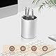 VAYDEER Metall Stiftehalter Runder Aluminium Stifteköcher Schreibtisch Organizer und Bleistift Aufbewahrungsbox für Büro, Schule, Haushalt und Kinder, 8x10 cm, Silber