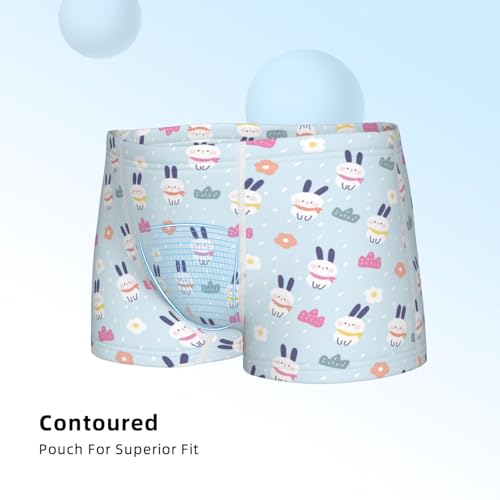 Boys' Cotton Boxer Brief Soft Underwear-Rabbit In The Rain4