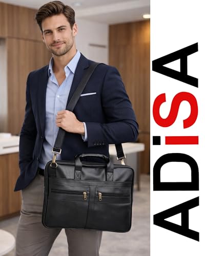 Image of ADISA Laptop Messenger Office Bag Briefcase for Work for Men