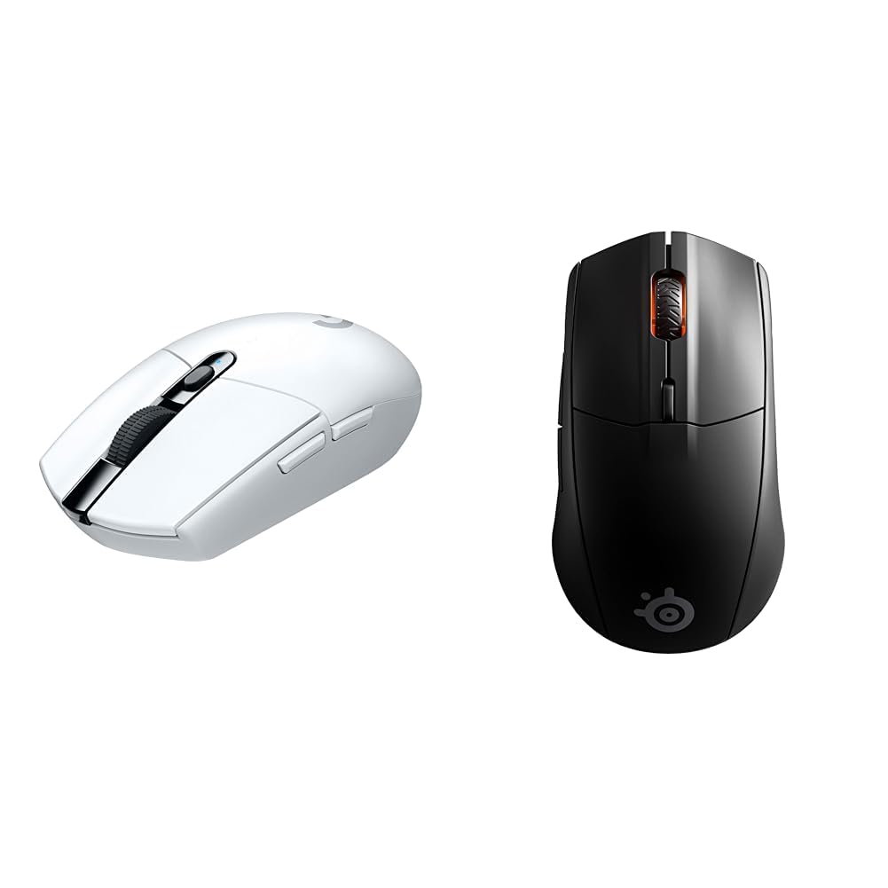 Logitech G305 LIGHTSPEED, Bezprzewodowa & SteelSeries Rival 3 Wireless Mysz do gier