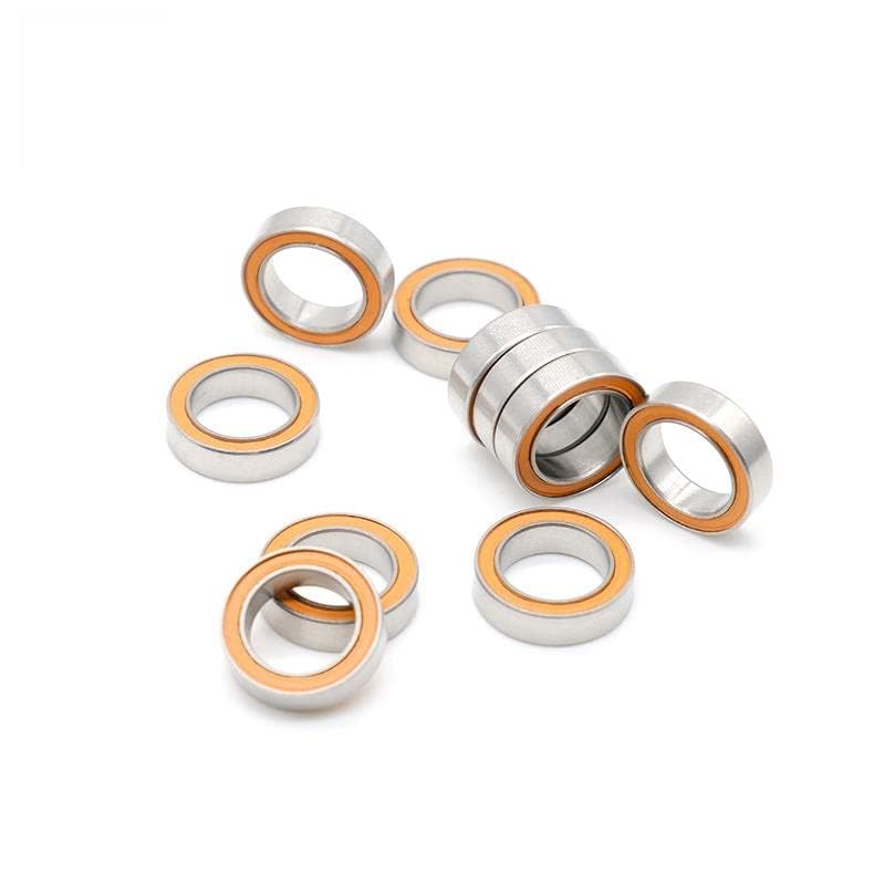 10Pcs 10x15x4 S 6700 2RS CB ABEC7 Stainless Steel Hybrid Ceramic Ball Bearing Without Grease Fast Turning