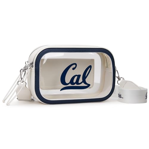 UC Berkeley Clear Bag for Stadium Events Women Clear Crossbody Bag with Adjustbale Strap Sports Fan Transparent Handbag for Gift Game Day Concerts | NC-HB-CAL-016-WH