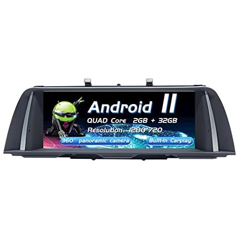 Car Stereo Android 10 GPS Navigator for BMW 5 Series F10 F11 CIC System Quad Core 2GB RAM 32GB ROM with iDrive System Retained 10.25 Inch Touch Screen Supports Car Auto Play WiFi DVR GPS Bluetooth Cover