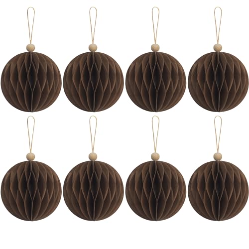 8cm Papier caffee braun Latte Weihnachtskugeln Papierkugeln christbaumkugeln Deko Geburtstag Kinder fur Weihnachtsbaumschmuck,Christbaumschmuck Osterdeko Babyparty