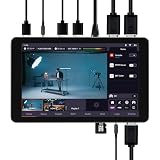 SPROLINK NeoLIVE MD8 Portable Live Streaming Switcher, 8‑Inch Touchscreen, Multi‑Cam Studio, Built‑in TikTok/YouTube/Instagram Apps, Wireless Mobile Input, RTMP/Wi‑Fi Streaming, 8000mAh Battery