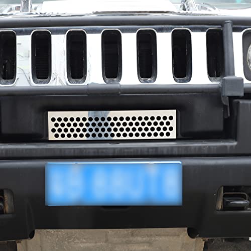 Image of Honeycomb Mesh Grill Spoiler Bumper Vent for Hummer H2 2003-2009, Front Bumper Vent Mesh Grille Cover, Front Grill Mesh Grille Grid Inserts Bezel Cover Panel, Car Front Bumper Trim