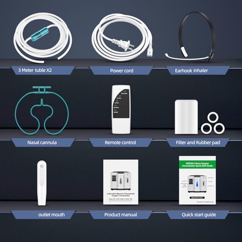 Oxygen Concentrator Machine, Portable Oxygen Concentrator for Travel and Home, Continuousand Stable Oxygen, with Oxygen Tubing, Low Noise - Image 4