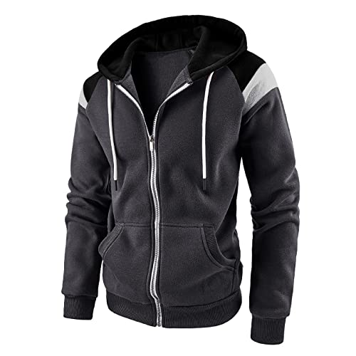 Sweat-shirt hiver homme en tricot col zippé coupe droite 3XL