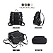 ZOCILOR Women's Fashion Backpack Purse Multipurpose Design Convertible Satchel Handbags and Shoulder Bag PU Leather Travel bag (Black Nylon)