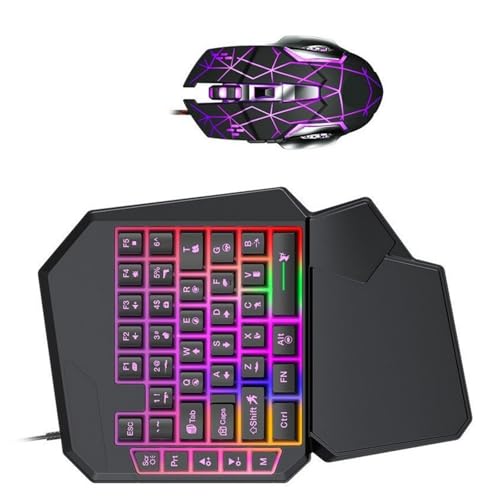Clavier de jeu ergonomique à 40 touches filaire USB rétroéclairé