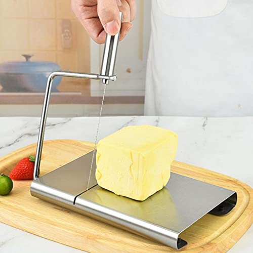 Yusat Käseschneidebrett, Edelstahl, den Haushalt, Korrosionsbeständig, Käseschneider mit 6 Stück Schneiddraht die Küche