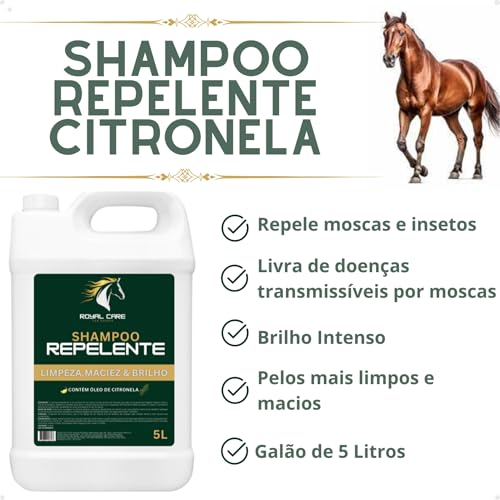 Shampoo Repelente Citronela 5l Para Cavalo Royalcare