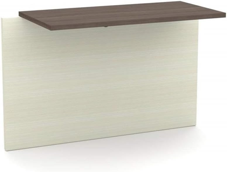 Pemberly Row Desk Bridge, 39.4" W x 19.8" D, Bark Gray and Slate Finish, 1 Inch Melamine Surface, High-Density Particle Board, Modular Office Configuration, Scratch and Stain Resistant Workspace