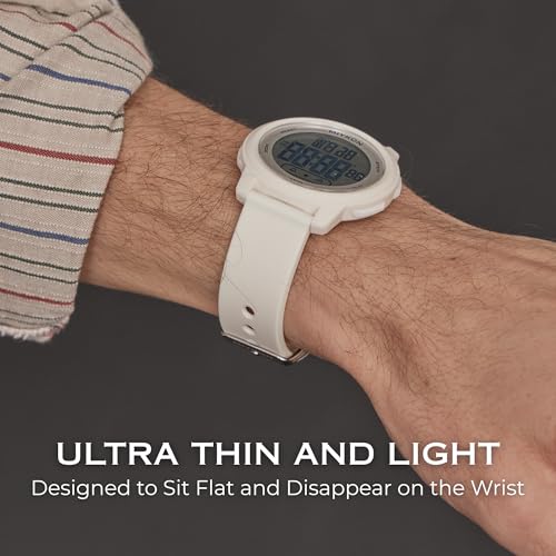 Image of Miykon Ultra-Thin Digital Watch for Men - Minimalist Waterproof Sports Watch with Large Easy to Read Display - Shockproof Resin, Super Illuminator, Stopwatch & Timer, Alarm, Dual Time, 24hr Military Time