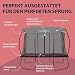 HUDORA Trampolin 4square - 244x366/215x305cm großes, rechteckiges Outdoor Trampolin - Rechteckiges Sporttrampolin für bis zu 120kg - Familien-Trampolin mit hoher Sprungkraft - Qualitäts-Trampolin