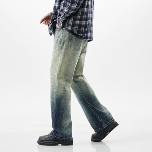 Jeans Pants Trousers Denim Spring and Autumn Micro Horn High Street Loose Classic Versatile Floor3