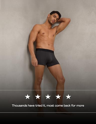 Image of Super Combed Cotton Regular Fit Solid Antibacterial Trunks with No Marks Waistband (Pack of 3)
