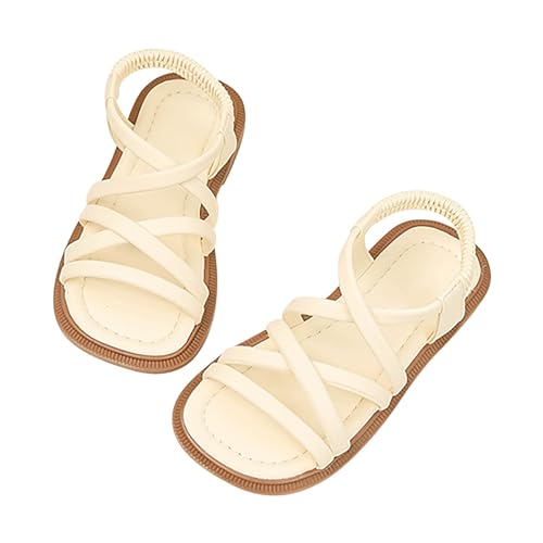Girls Open Toe Sandals Kids Strap Flat Non-Slip Wedding Sandals Lightweight Breathable Casual Princess Dress Shoes