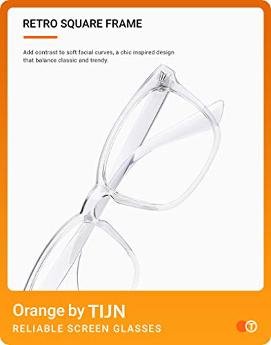 Tijn Unisex Stylish Square Non-Prescription Eyeglasses Glasses Clear Lens Women Men Eyewear #TOP3